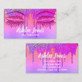 Nails Makeup Artist Pink Visitenkarte (Vorne/Hinten)