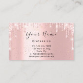 Nails Makeup Artist Rose Kiss Lips Pink Lashes Visitenkarte (Rückseite)