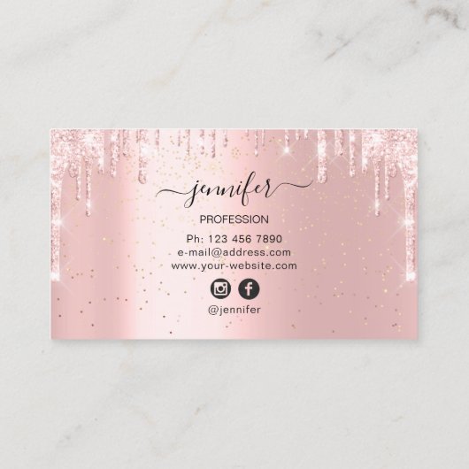 Nails Makeup Artist Rose Lila Kiss Lips Rose Visitenkarte (Rückseite)