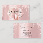 Nails Makeup Artist Rose Tropfen Kiss Lips Gold Lu Visitenkarte (Vorne/Hinten)