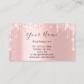 Nails Makeup Artist Rose Tropfen Kiss Lips Gold Lu Visitenkarte (Rückseite)