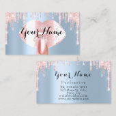 Nails Makeup Artist Rose Tropfen Kiss Lips Pink Bl Visitenkarte (Vorne/Hinten)