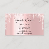 Nails Makeup Artist Rose Tropfen Kiss Lips Pink Lu Visitenkarte (Rückseite)