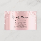 Nails Makeup Artist Rose Tropfens Black Pink Kiss Visitenkarte (Rückseite)