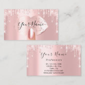 Nails Manicure Makeup Artist Rose Tropfen Kiss Lif Visitenkarte (Vorne/Hinten)