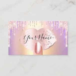 Nails Manicure Makeup Artist Rose Tropfen Lips Omb Visitenkarte