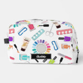 Nails Manicure Pedicure Beauty Makeup Custom Name Waschbeutel (Vorderseite)