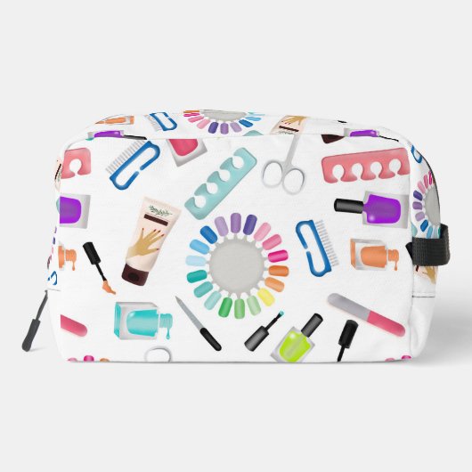 Nails Manicure Pedicure Beauty Makeup Custom Name Waschbeutel (Rückseite)