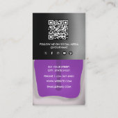 Nails Manicure Pedicure Beauty Nail Artist QR Code Visitenkarte (Rückseite)