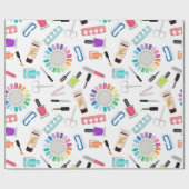 Nails Manicure Pedicure Beauty Salon  Geschenkpapier (Flach)