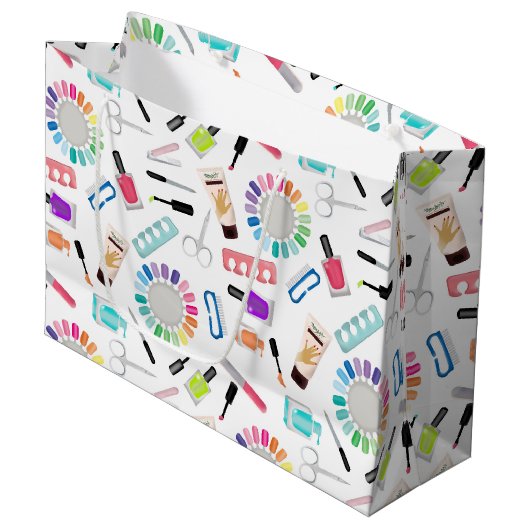 Nails Manicure Pedicure Beauty Salon Große Geschenktüte (Vorderseite Schrägansicht)