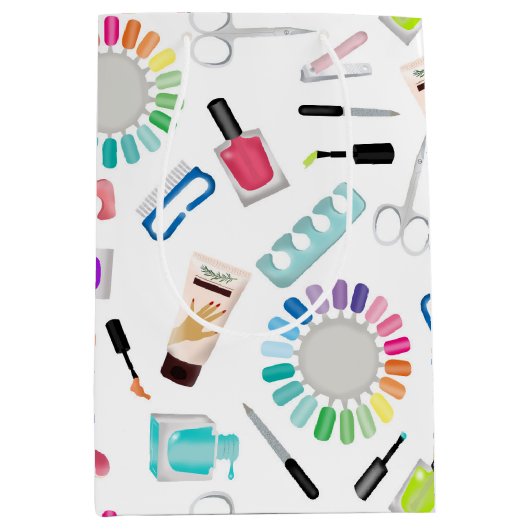 Nails Manicure Pedicure Beauty Salon Mittlere Geschenktüte (Vorderseite)