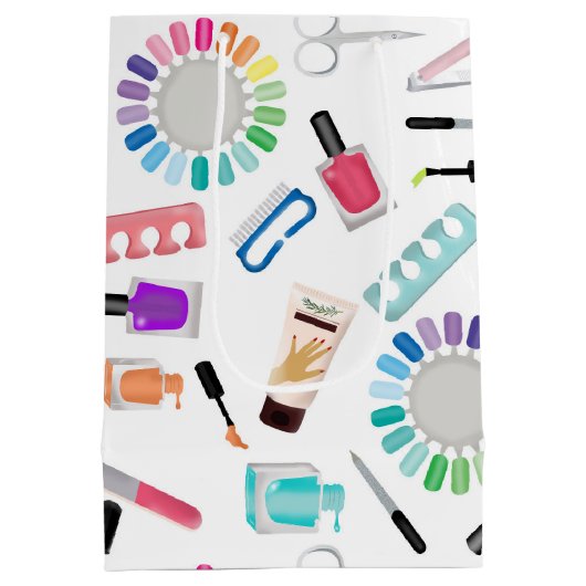 Nails Manicure Pedicure Beauty Salon Mittlere Geschenktüte (Rückseite)