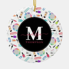 Nails Manicure Pedicure Beauty Salon Monogram Keramik Ornament