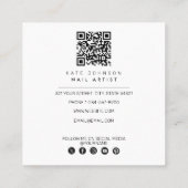 Nails Manicure Pedicure Beauty Salon Nail Artist Quadratische Visitenkarte (Rückseite)