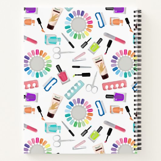 Nails Manicure Pedicure Beauty Salon  Notizblock (Rückseite)