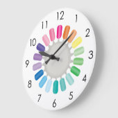 Nails Manicure Pedicure Beauty Salon Spa Große Wanduhr (Winkel)