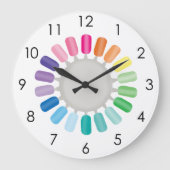 Nails Manicure Pedicure Beauty Salon Spa Große Wanduhr (Vorderseite)