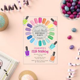 Nails Manicure Pedicure Mani Pedi Girls Birthday Acryleinladungen