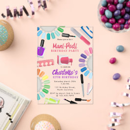 Nails Manicure Pedicure Mani Pedi Girls Birthday Acryleinladungen