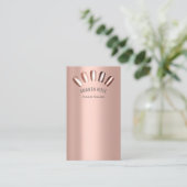 Nails Manicure Pedicure Skinny Rose Gold Beruf Visitenkarte (Stehend Vorderseite)