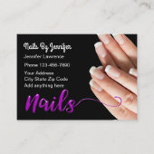 Nails Manicure Stylish Visitenkarte (Vorderseite)