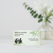 Nails Manicure Theme Business Cards Visitenkarte (Stehend Vorderseite)