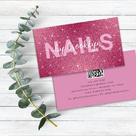 Nails mit dem technischen Namen QR-Code von Hot Pi Visitenkarte