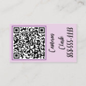 NAILS Nageltechniker Beruflich Lila rosa Visitenkarte (Rückseite)