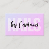 NAILS Nageltechniker Beruflich Lila rosa Visitenkarte (Vorderseite)