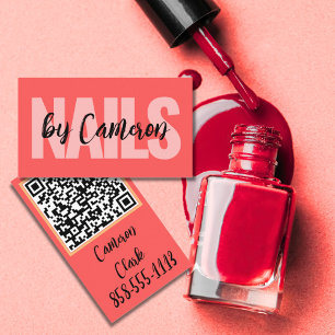 NAILS Nageltechniker Beruflich Pink Visitenkarte