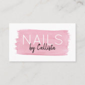 Nails Pinselstrichschrift für Wasserfarben Visitenkarte (Vorderseite)