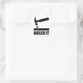 Nails Quadratischer Aufkleber (Tasche)