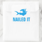 Nails Quadratischer Aufkleber (Tasche)