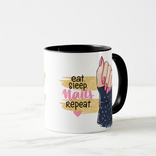 NAILS QUOTE DESIGN TASSE (VorderseiteRechts)