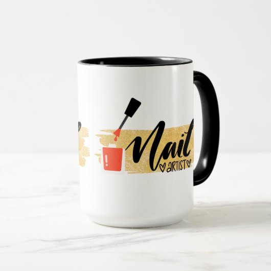 NAILS QUOTE DESIGN TASSE (VorderseiteRechts)