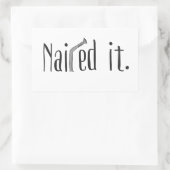 Nails Rechteckiger Aufkleber (Tasche)