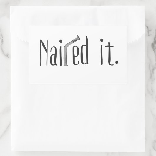 Nails Rechteckiger Aufkleber (Tasche)