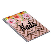 Nails Rose Gold Glitzer Terminplaner Notizblock (Rechte Seite)