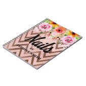 Nails Rose Gold Glitzer Terminplaner Notizblock (Linke Seite)