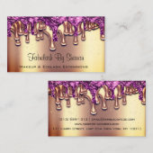 Nails Salon Artist Rose Gold Lila Tropfen Rosa Visitenkarte (Vorne/Hinten)