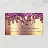 Nails Salon Artist Rose Gold Lila Tropfen Rosa Visitenkarte (Rückseite)