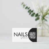 Nails Salon Beauty Artist QR CODE Visitenkarte (Stehend Vorderseite)