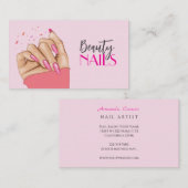 Nails Salon Business Card Visitenkarte (Vorne/Hinten)