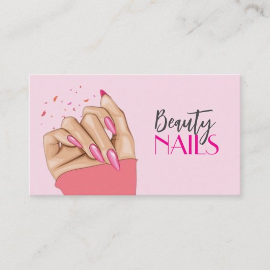 Nails Salon Business Card Visitenkarte (Vorderseite)