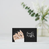 Nails Salon Business Card Visitenkarte (Stehend Vorderseite)