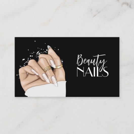 Nails Salon Business Card Visitenkarte (Vorderseite)