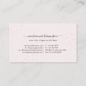 Nails Salon gürtelrosa trendige Abbildung Visitenkarte (Rückseite)