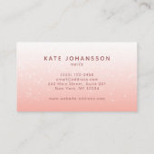 Nails Salon Logo Modern Peach Rosy Manicurist Visitenkarte (Rückseite)