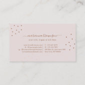 Nails Salon mädchenhafte rosa Trendschrift Visitenkarte (Rückseite)